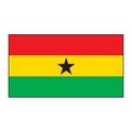 Ghana Flag Temporary Tattoo (1.5"x2")